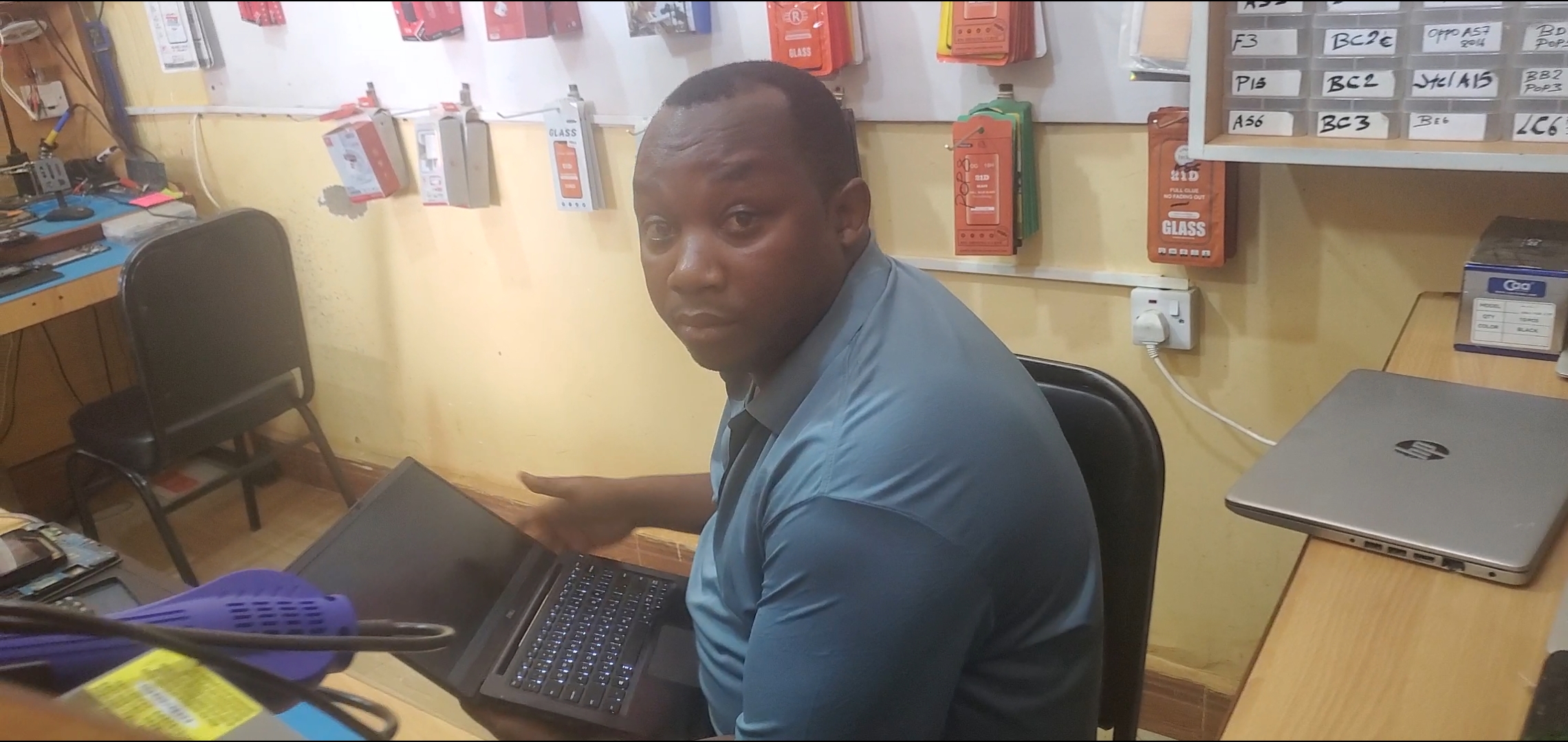 Shabani Aime at work